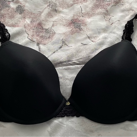 Natori black Body Double with Lace Full Fit bra, size 34DD boho support comfort - Picture 9 of 12